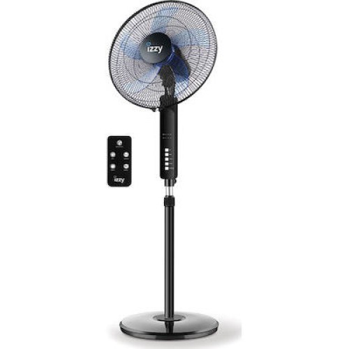 HIGH FLOOR FAN  IZ-9021 40cm BLACK R/C 70W